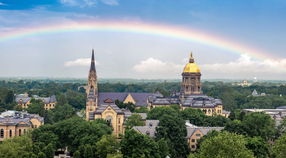 Rainbow over the Basilica and the Golden Dome