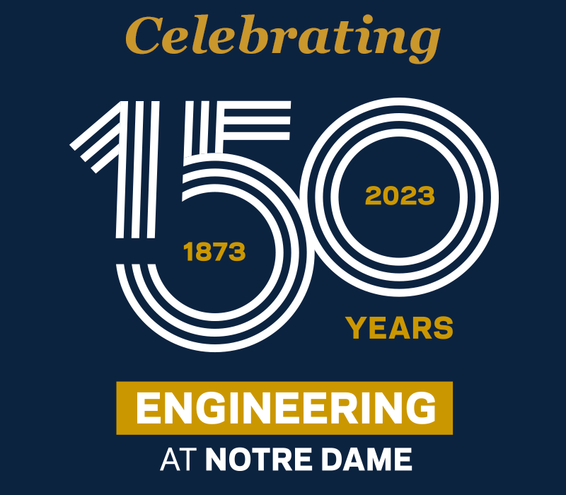 Celebrating 150 Years of Engineering at Notre Dame graphic
